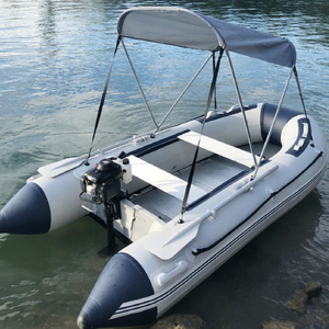 Aluminum floor speed boat RIB 300 Deep V Hypalon PVC RIB Inflatable Boat with Outboard engine