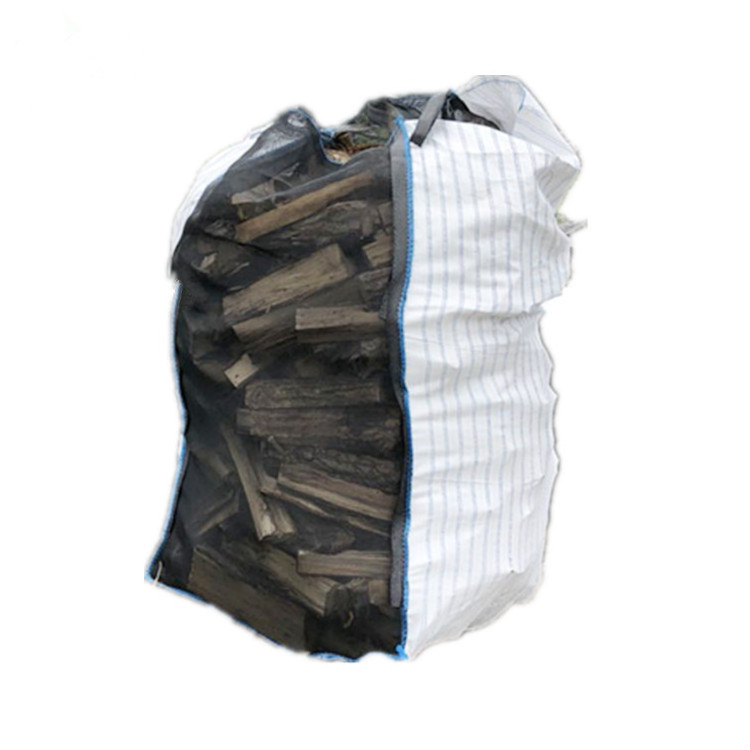 Vented Big Bag Firewood Mesh Bag Jumbo Bags Ppckaging Storage 60 60 Breathable Mesh 1000kg 1 Ton 500-2000kg Top Full Open 5:1