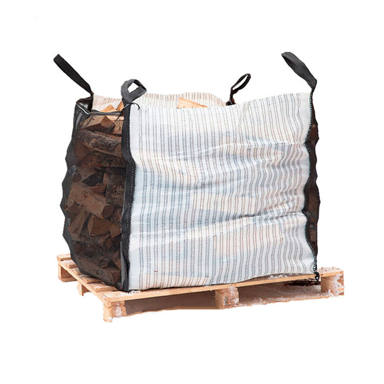 Vented Big Bag Firewood Mesh Bag Jumbo Bags Ppckaging Storage 60 60 Breathable Mesh 1000kg 1 Ton 500-2000kg Top Full Open 5:1