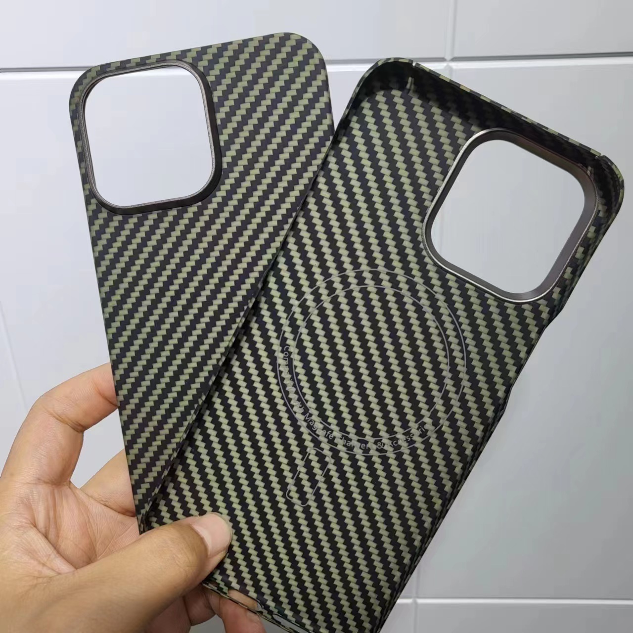 YTF-Carbon for Iphone 15proMax Case  Professional aramid fiber real body armor material phone case made in China