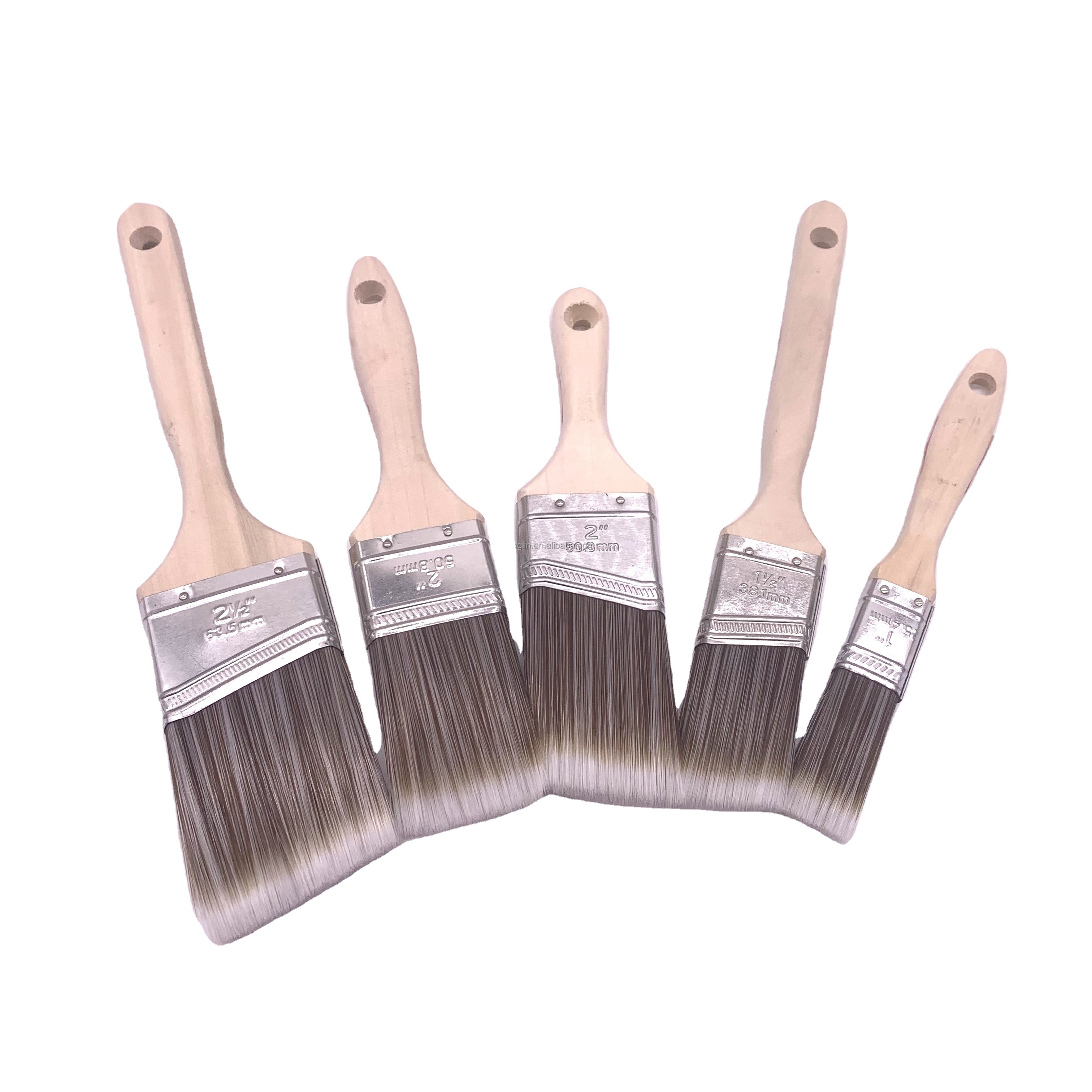 High quality professional painting tools paint brushes wall professional paint brush set wood handle nylon paint brush