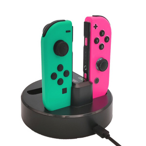 for Nintend Accessories Joy-con Controller Dual LED Joystick Charger Stand Holder 4 in 1 For Nintendo Switch NS Joycon Joystick