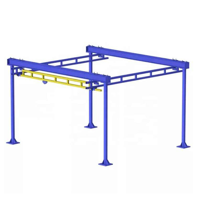 1000 kg 2 ton Overhead Crane System Flexible Beam Monorail Free Standing Light Bridge Crane light weight workstation crane