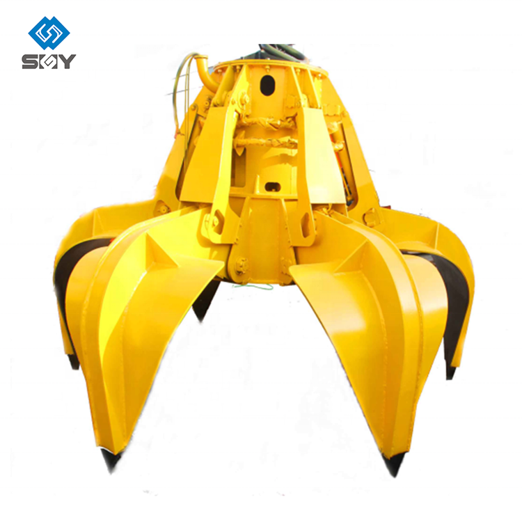 Professional Scrap Orange Peel Grab Bucket High Quality Hydraulic Rock Grab For Sale