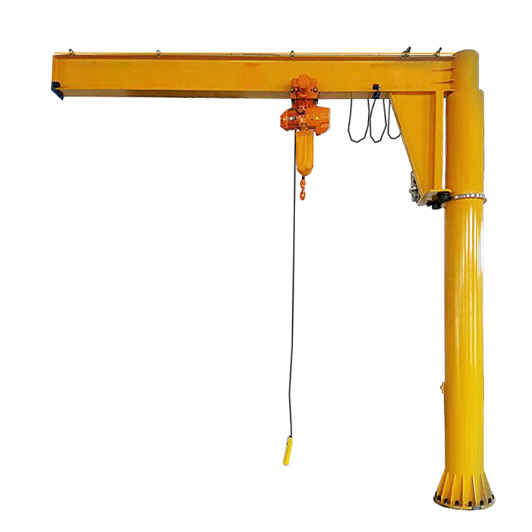 Cantilever swing arm jib crane 500kg movable balancing jib crane with electric hoist