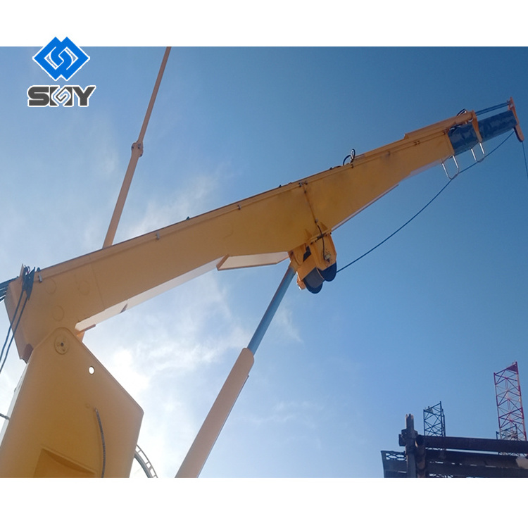 Marine deck truck mounted crane  37tons 20 ton 10 ton telescopic boom truck mounted crane 5 ton marine ship crane