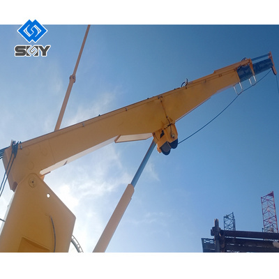 Marine deck truck mounted crane  37tons 20 ton 10 ton telescopic boom truck mounted crane 5 ton marine ship crane