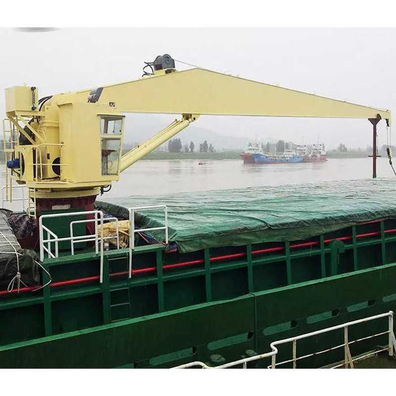 Hydraulic 30ton Marine Crane Stiff Boom Telescopic Deck Crane