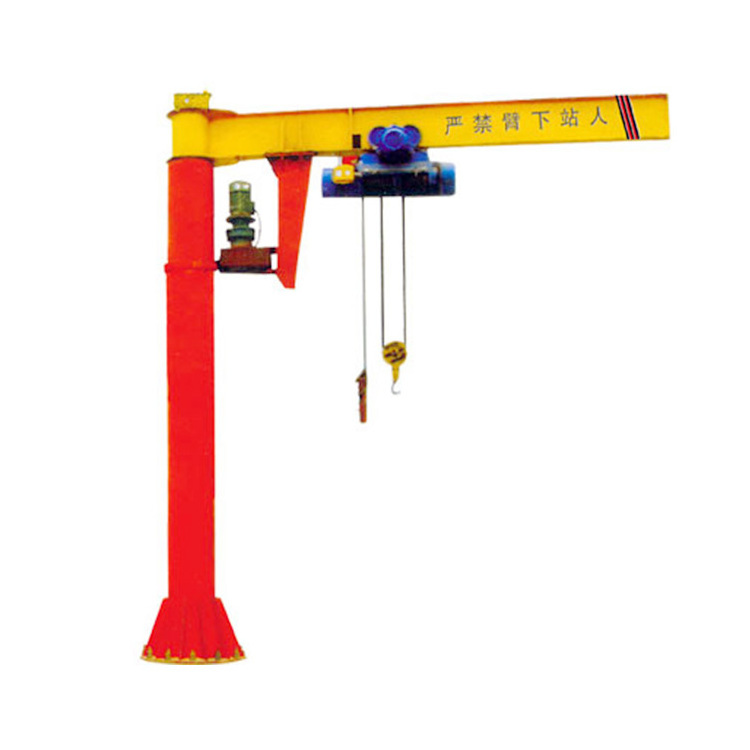 New design 360 degree rotating pillar mounted slewing jib crane 500kg 1 ton 2 ton