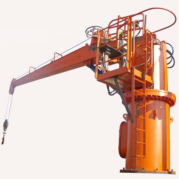 Hydraulic 30ton Marine Crane Stiff Boom Telescopic Deck Crane