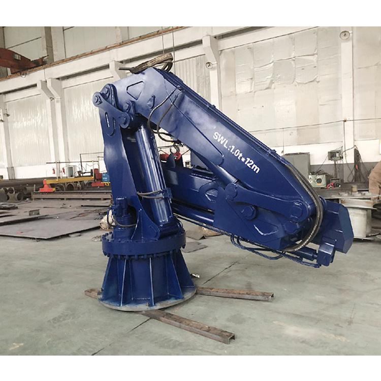 High quality deck marine crane 2 Ton 5 Ton 6 Ton 10 Ton 20 Ton electric hydraulic boat knuckle boom marine crane