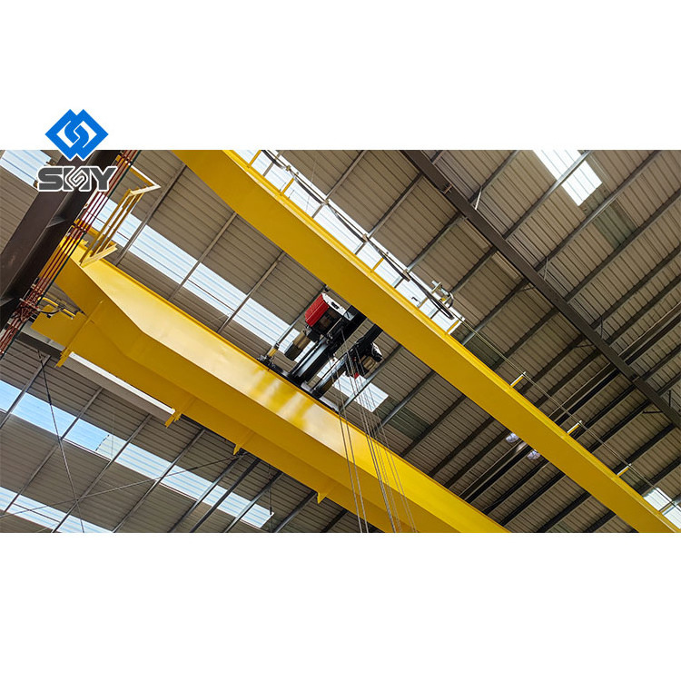 Hot Sale double girder industrial over head crane supplier 25 ton 40 ton 50 ton puente grua overhead crane with europe trolley