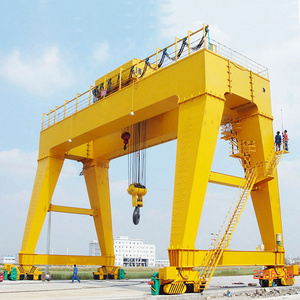 Large Tonnage Heavy loading wheel Gantry Cranes with Hook to Lift Concrete Block or Stone Block