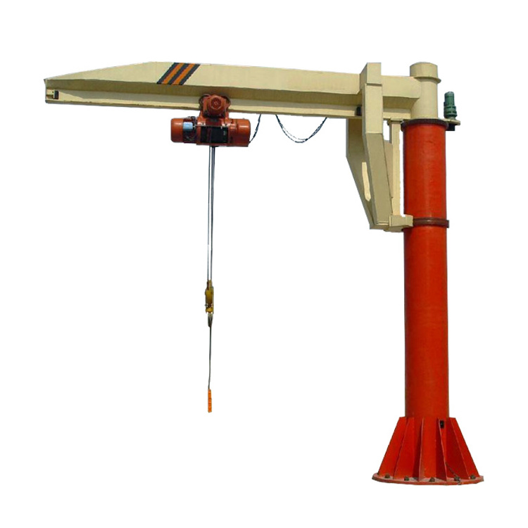 New design 360 degree rotating pillar mounted slewing jib crane 500kg 1 ton 2 ton