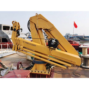 High quality 2 Ton 5 Ton 6 Ton 10 Ton 20 Ton Electric Hydraulic Ship Yacht Deck Knuckle Boom Crane for sale