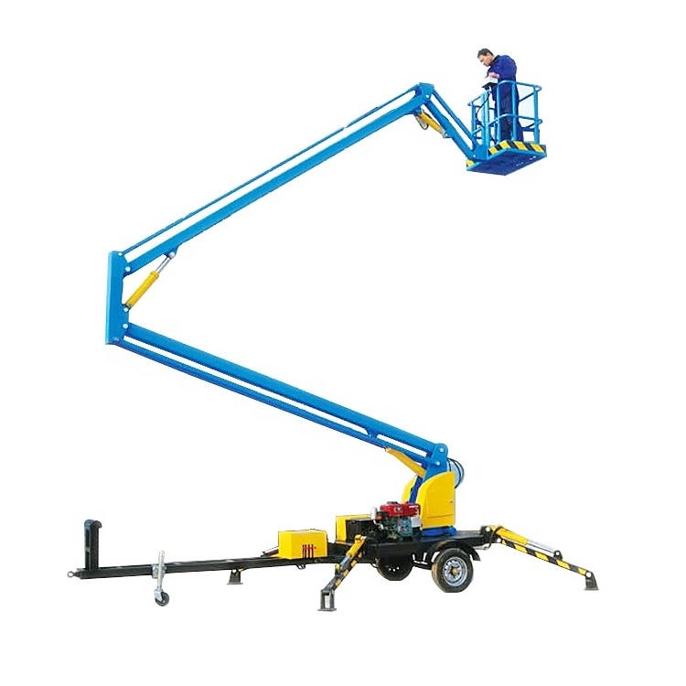 Diesel articulated cherry picker boom lift spider tracked sky towable boom lift for sale