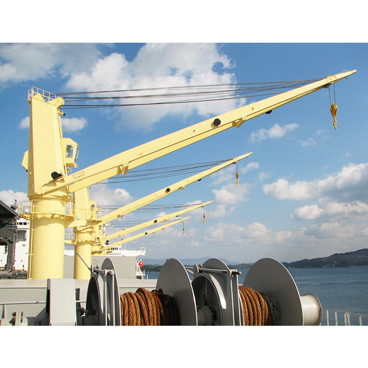 Hydraulic offshore crane barge ship cargo crane for boat crane