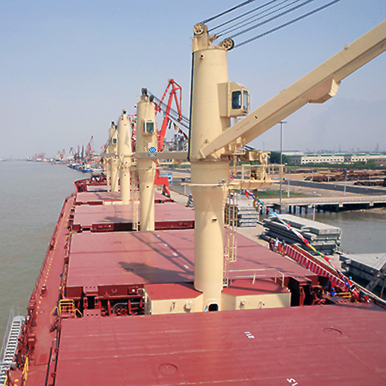 Telescopic pontoon crane floating crane deck crane on barge