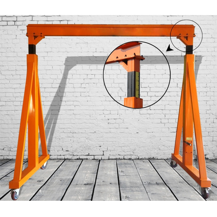 3 Ton Portable Height Adjustable Gantry Crane Frame 5 Ton Portable Small Mobile Gantry Crane