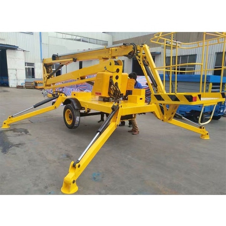 Diesel articulated cherry picker boom lift spider tracked sky towable boom lift for sale