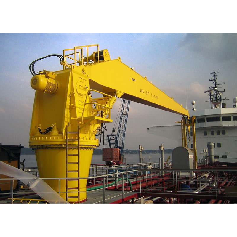 Hydraulic 30ton Marine Crane Stiff Boom Telescopic Deck Crane