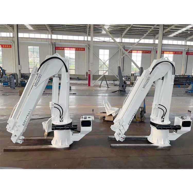 High quality 2 Ton 5 Ton 6 Ton 10 Ton 20 Ton Electric Hydraulic Ship Yacht Deck Knuckle Boom Crane for sale