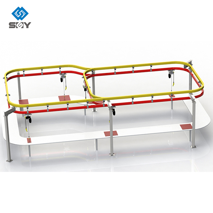 1000 kg 2 ton Overhead Crane System Flexible Beam Monorail Free Standing Light Bridge Crane light weight workstation crane