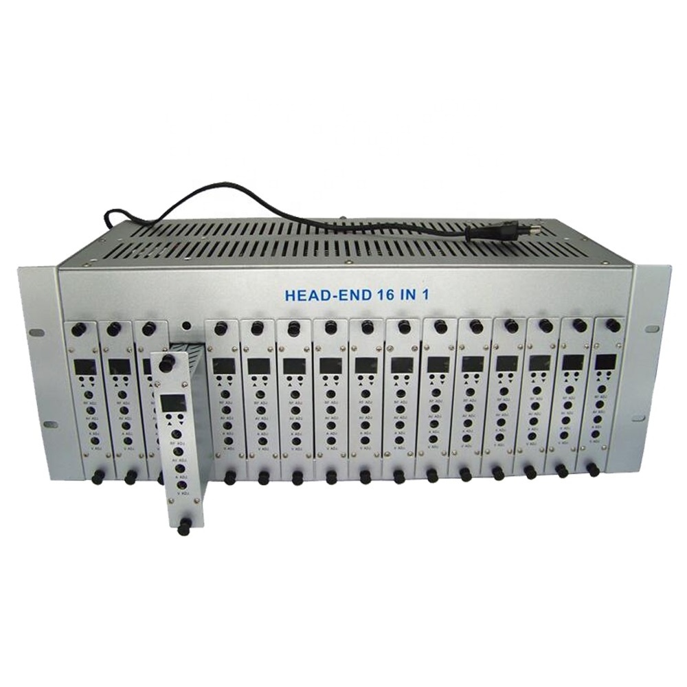 Yatai CATV Analog Headend System hd mi to rf modulator 16 Way Agile Adjacent cable tv rf  Modulator