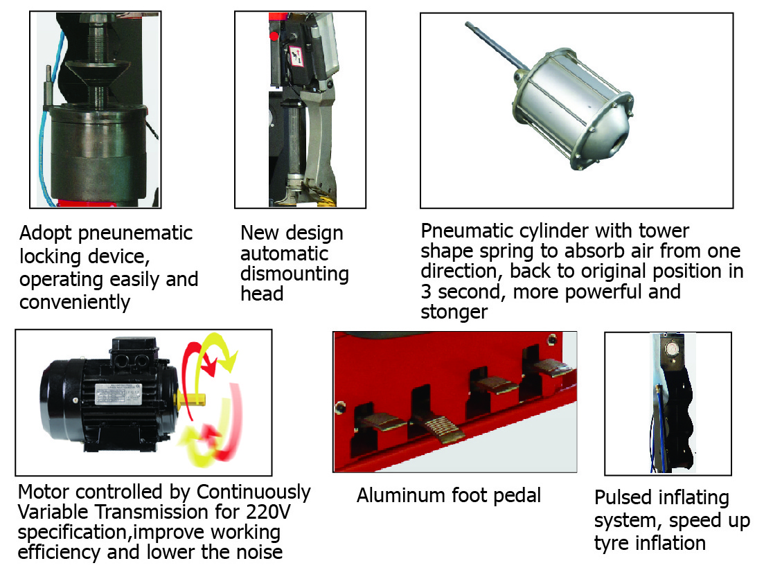 SUNSHINE automatic tire changer, tyre changer ,tire changing machine with CE