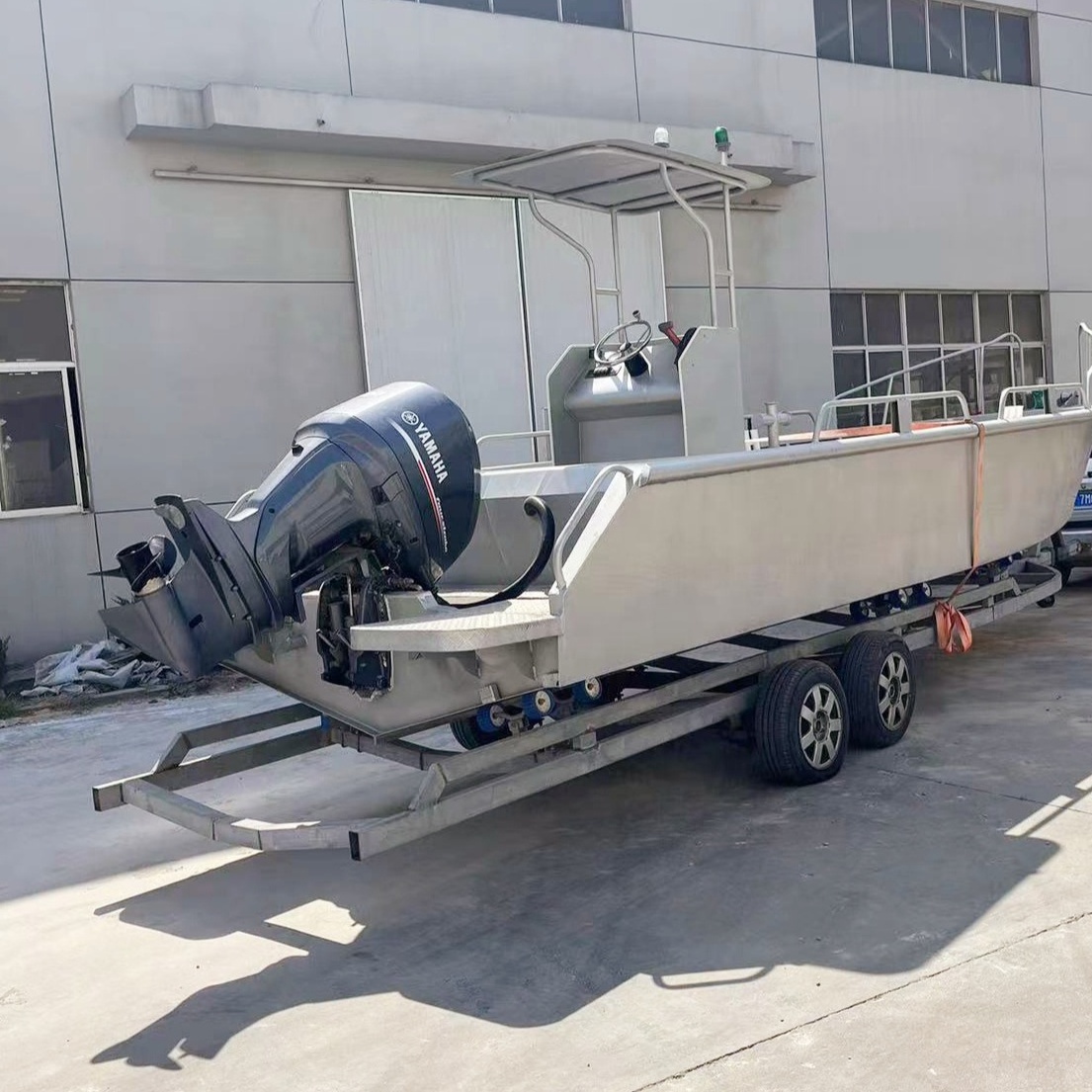 Aluminum alloy fishing boat with canopy