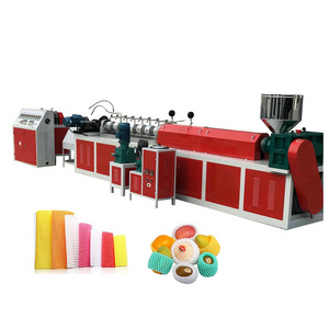 Factory supply PE foam fruit mesh machine extruded polyethylene apple plastic foamed packing net extrusion for flower packaging