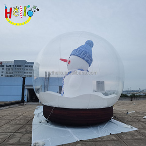 Giant Inflatable Snow Globe Inflatable grottos Human Size blow up Snow Globe rental big inflatable Christmas globe With Snowman