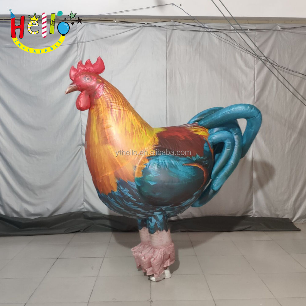 festival parade events Outdoor activities inflatable chicken costume inflatable Rooster hen animal suit costumes mascot