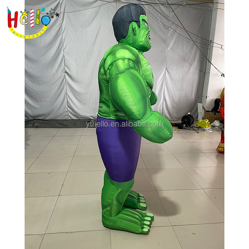 Hot sale Inflatable Suit Halloween Green Muscle man Costume inflatable green man