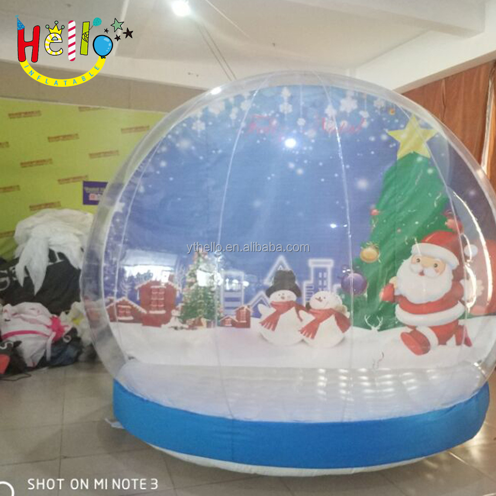 Funny Kids Adult Play Inflatable Snow Glob For Christmas Decoration