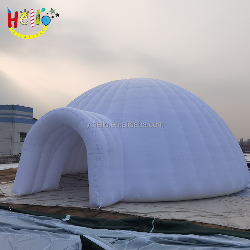 LED light inflatable igloo camping tent / outdoor garden igloo / inflatable igloo dome for sale