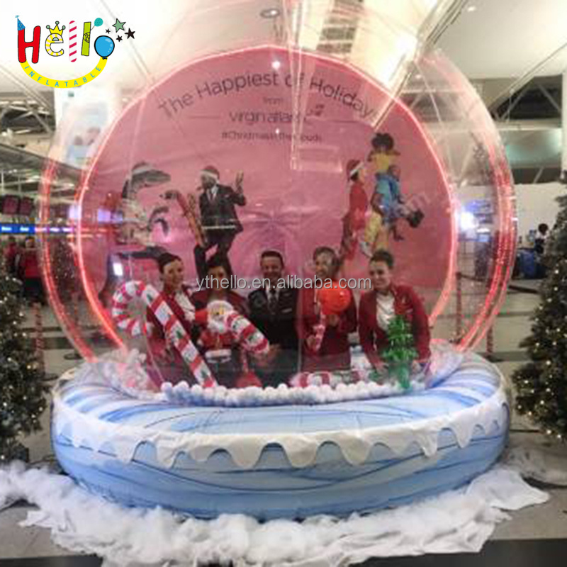 Transparent Christmas Inflatable Snow Globes Inflatable Snowball for Christmas Decoration