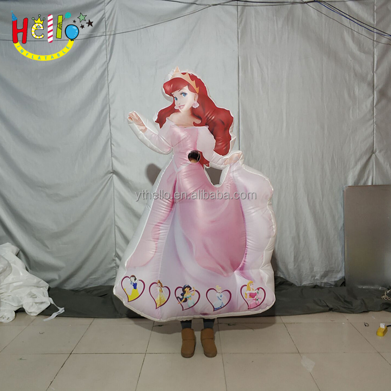 custom giant inflatable advertising princess/inflatable cartoon walking costume