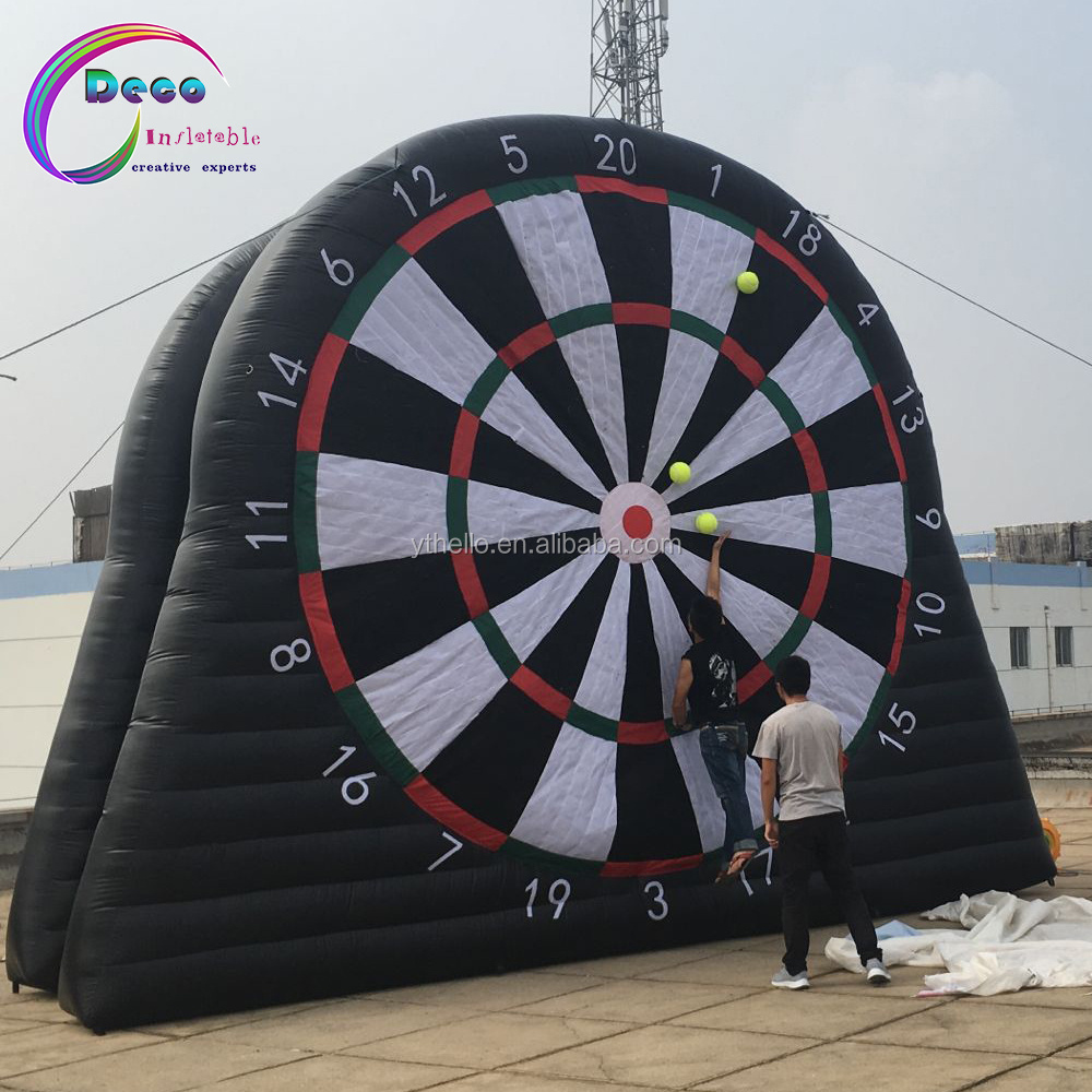 inflatable STICKY soccer ball dart board game