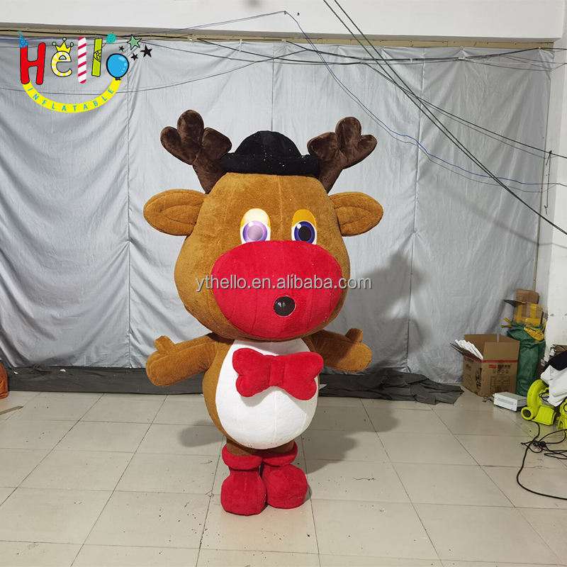 inflatable deer reindeer santa claus suit puppet inflatable elk costume