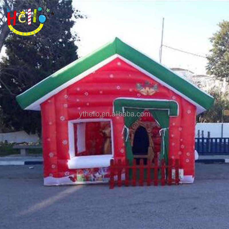 Xmas Inflatable Santa's Grotto/Christmas Inflatable House/ Holiday Inflatable Christmas Tent for Event Decoration