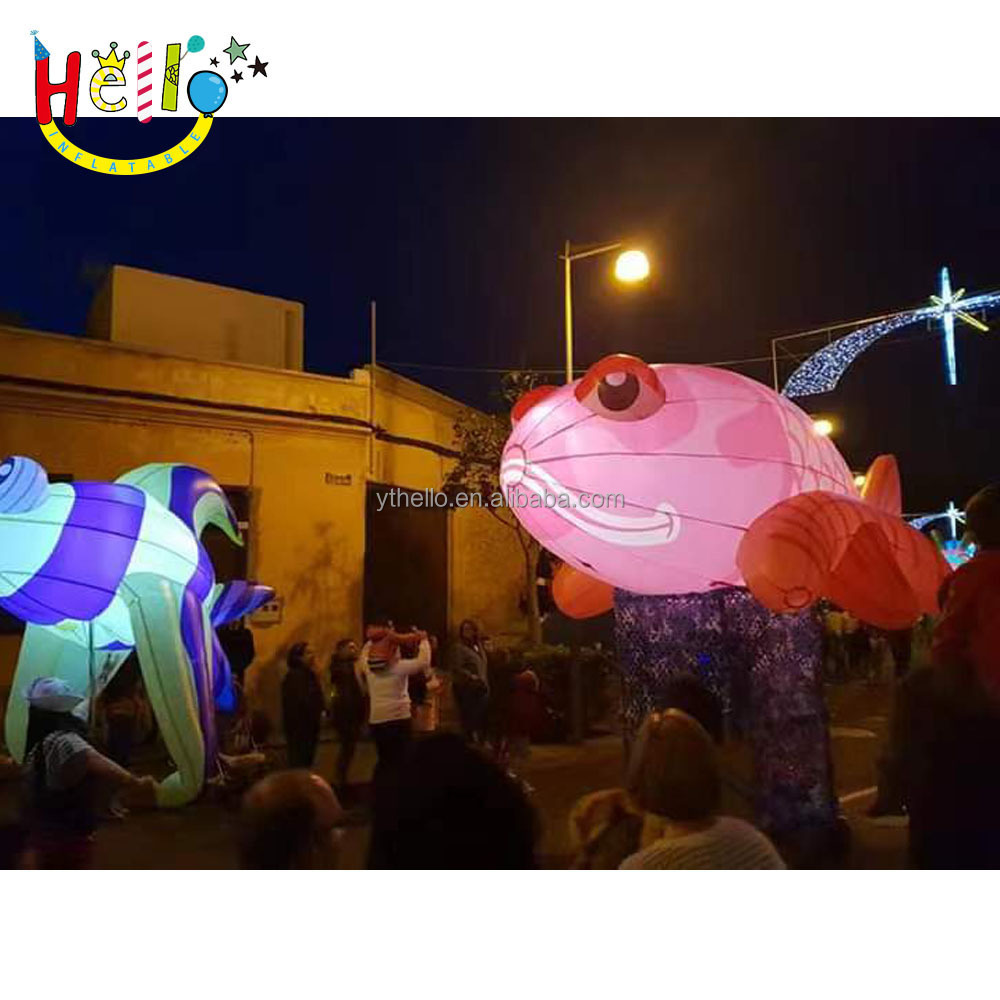 Outdoors street parade Inflatable fish puppet costume