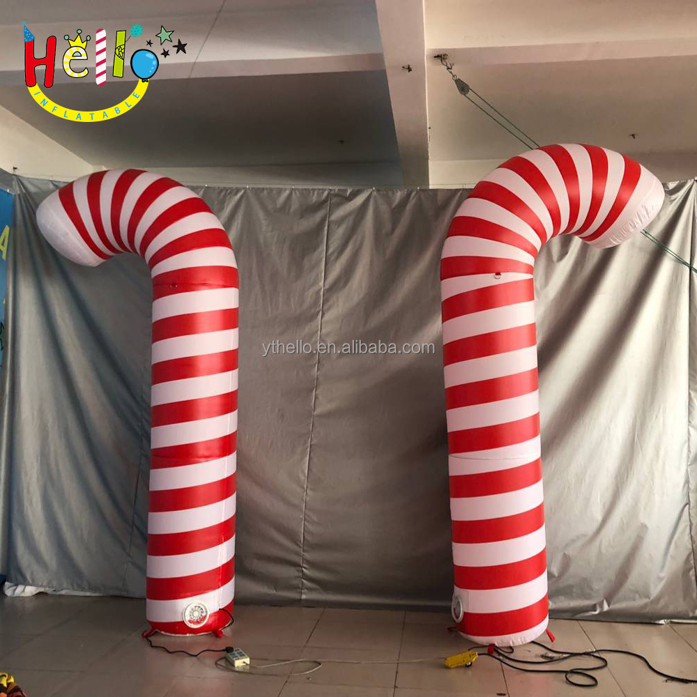 Giant Inflatable Christmas Model Crutch , Christmas Decoration Inflatable Candy Cane