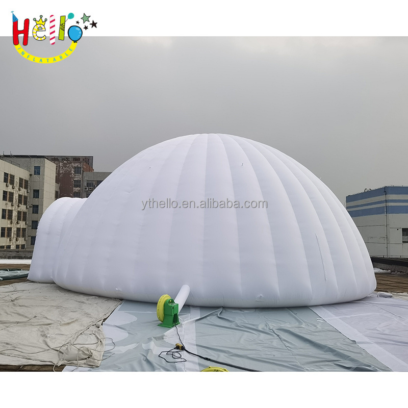 LED lighting outdoor large inflatable dome tents for the gymnasium