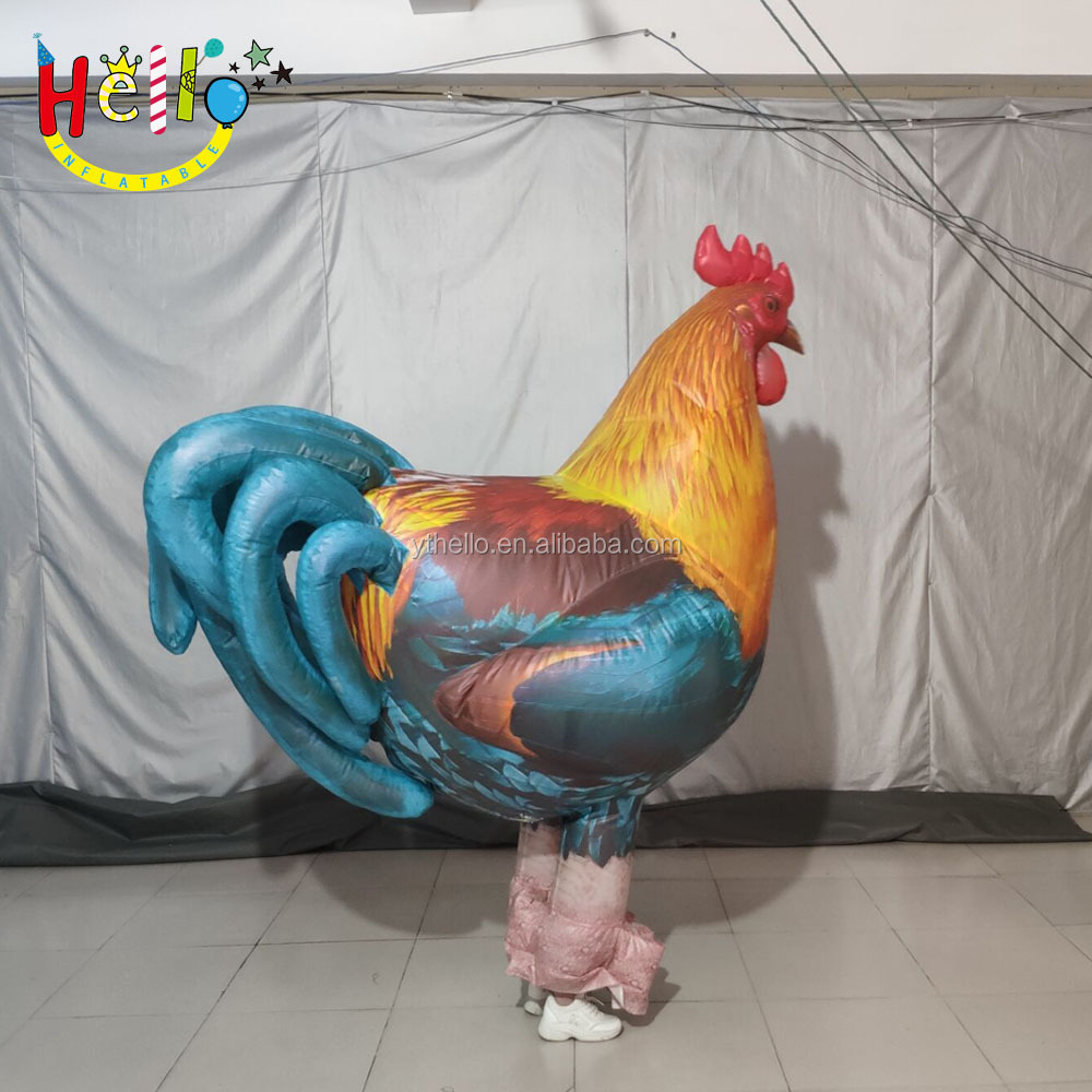 festival parade events Outdoor activities inflatable chicken costume inflatable Rooster hen animal suit costumes mascot