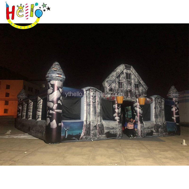 Customized inflatable Halloween Zombie tent inflatable haunted house maze for sale