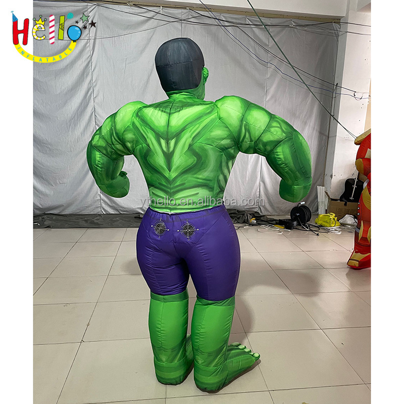 Hot sale Inflatable Suit Halloween Green Muscle man Costume inflatable green man