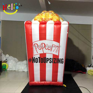 Party decoration food model design inflatable burger, fries event inflatable popcorn