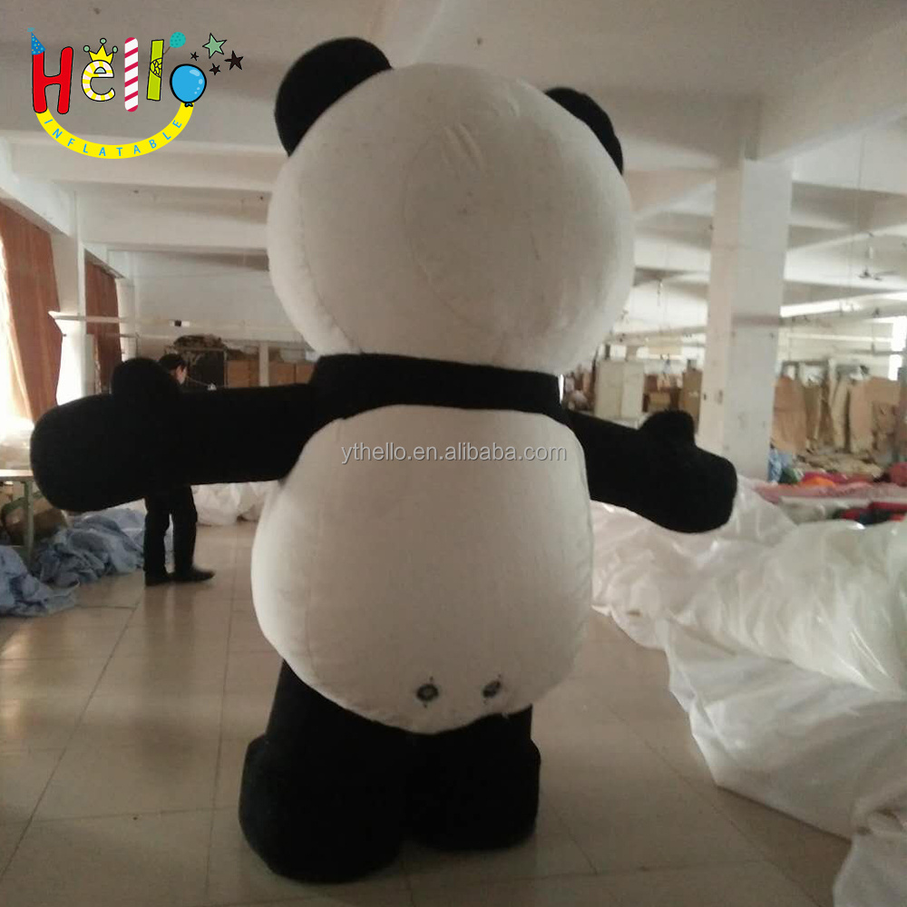 Chinese Inflatable Mascot Performance Costumes Walking Inflatable Pandas Costume For Sale