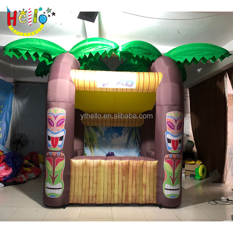 fun food concession stand booth with air blower inflatable tiki bar